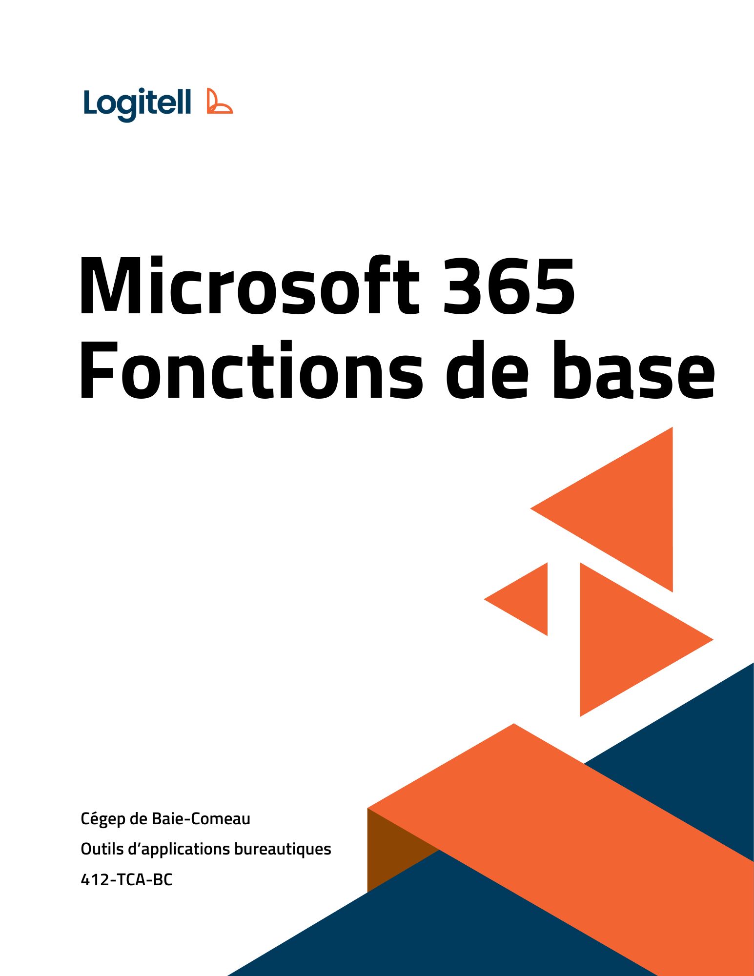 Microsoft 365 - Fonctions de base